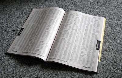 Old-Fashioned Telephone Directory