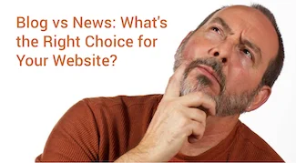 Website owner deciding whether to have a blog or an online news feed